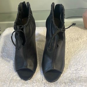 Aldos open toe booties!